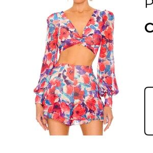 PatBO Cherry Red Cutout Ensemble